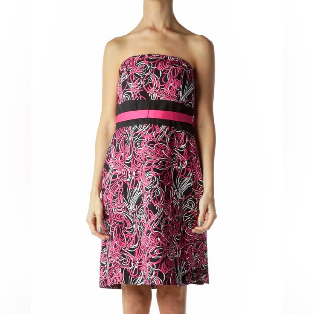 **HP** Ann Taylor LOFT Abstract Strapless Dress
